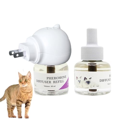 Cat Calming Diffuser, Safe Plug-In Relaxation Aid, Stress Supply for Indoor Cats, Comfort Device to Ease, Improve Sleep, Reduce Spraying, and Support Calm Travel Cat Calming Diffuser, Safe Plug-In Relaxation Aid, Stress Supply for Indoor Cats, Comfort Device to Ease, Improve Sleep, Reduce Spraying, and Support Calm Travel von Nkmujil