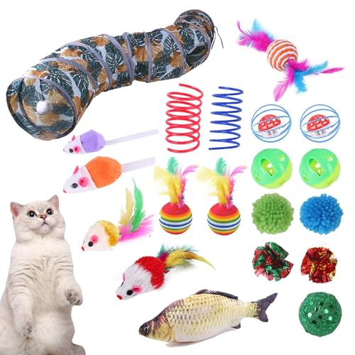 Cat Toys for Indoor Cats, 20 Pieces Cat Tunnel Toy, Cat Feather Toys, Cat Teaser Toy Set, Colorful Interactive Cat Toy, Toys for Small Pets, Indoor Cat Toys, Cat Toy Set with Feather, Interactive toy Cat Toys for Indoor Cats, 20 Pieces Cat Tunnel Toy, Cat Feather Toys, Cat Teaser Toy Set, Colorful Interactive Cat Toy, Toys for Small Pets, Indoor Cat Toys, Cat Toy Set with Feather, Interactive toy von Nkmujil