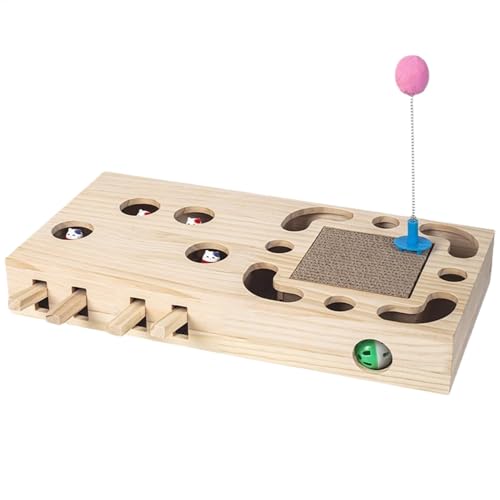 Cat Toys for Indoor Cats, Cat Training Toy, Fun Cat Punch Game, Puzzle Catnip Toy, Scratching Pad for Cats, Mole Hunt Game for Cats, Interactive Mole Hunt Game and Teaser Wand for Cat Exercise Cat Toys for Indoor Cats, Cat Training Toy, Fun Cat Punch Game, Puzzle Catnip Toy, Scratching Pad for Cats, Mole Hunt Game for Cats, Interactive Mole Hunt Game and Teaser Wand for Cat Exercise von Nkmujil