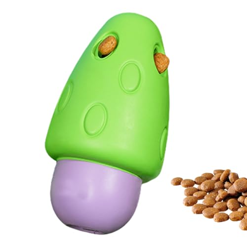 Dog Puzzle Feeder, Interactive Training Toy, Smart Leak Proof Chew Ball with Refillable, Rubber Pet Feeder for Boredom Relief Playtime, 3.46x3.62x2.56x4.88 Inches, Red, Green von Nkmujil