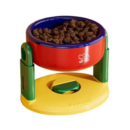 Elevated Cats Food Bowl, Raised Tilted Cat Food and Water Bowls, Anti-Vomiting Design with Suction Cup, Adjustable Height Pet Feeder for Kittens and Small Dogs, 7.48x6.3x5.71 in von Nkmujil