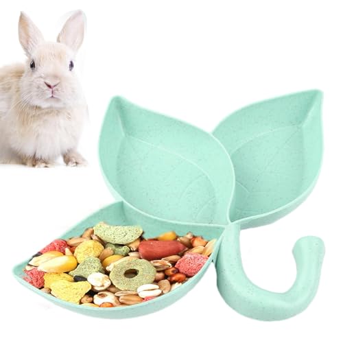 Hamster Futternapf, 3 Gitter Blätter Form Hamster Futter und Wasser Schüssel Futter und Wasser Schale für Kleintiere Hamster Kleintierbedarf von Nkmujil