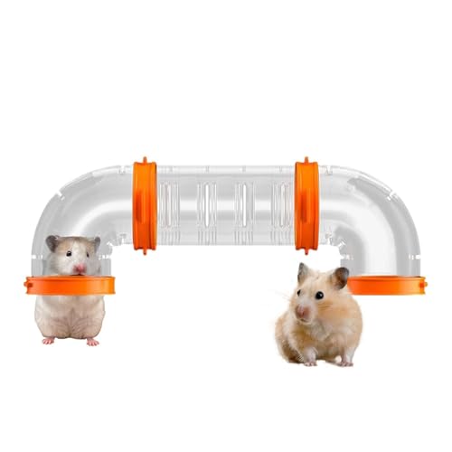 Hamster Tunnel, Small Animals Pipe, Hamster Tunnel and Playground Module Tube House Exercise for Other Pets, 10.43x3.54x2.36/11.81x3.54x2.36 Inches, White von Nkmujil