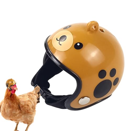 Hühnerhut, Huhn-Kopfbedeckung, kreative, echte lustige Tierhüte, Haustiervögel, sicheres, verstellbares Kostüm für Hühner, Hähne und kleine Haustiere, bezauberndes Geflügelzubehör, 4,9 x 4,5 cm von Nkmujil