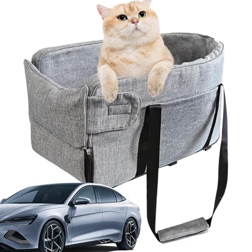 Hunde-Mittelkonsole Autositz, rutschfeste verstellbare Haustier-Tragetasche, weiches Reisebett für Hunde und Katzen, ideal für Camping und Outdoor-Abenteuer, Mehrzweck-Hundesitztasche, atmungsaktive von Nkmujil