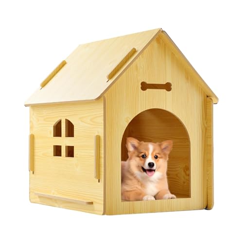 Hundehütte für den Außenbereich, abnehmbar, wetterfest, vielseitiges Welpenhaus für Balkon, Garten, Terrasse und Hof, wetterfester Hundehütte, abnehmbare Hundehütte für den Außenbereich Hundehütte für den Außenbereich, abnehmbar, wetterfest, vielseitiges Welpenhaus für Balkon, Garten, Terrasse und Hof, wetterfester Hundehütte, abnehmbare Hundehütte für den Außenbereich von Nkmujil