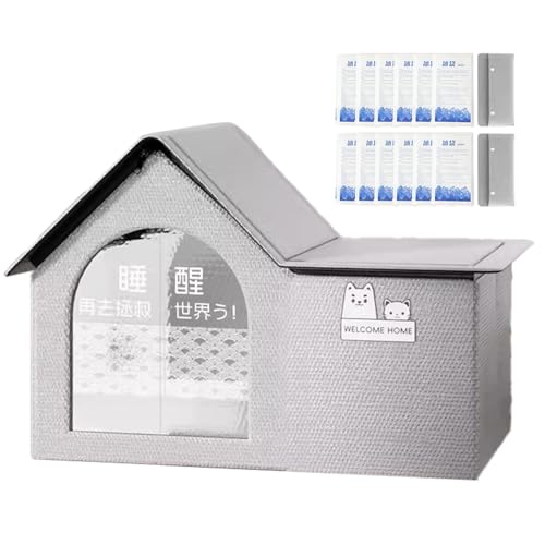 Hundehütte mit Klimaanlage, klimatisiertes Hundehaus, Outdoor-Hundehaus, wasserdichtes Haustier-PVC-Hundehaus für kleine, mittelgroße Hunde, isolierter Welpenunterstand, Zwingerkiste mit Hundehütte mit Klimaanlage, klimatisiertes Hundehaus, Outdoor-Hundehaus, wasserdichtes Haustier-PVC-Hundehaus für kleine, mittelgroße Hunde, isolierter Welpenunterstand, Zwingerkiste mit von Nkmujil
