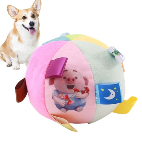 Interaktives Plüschspielzeug, Plüschball, Stimme, Beißspielzeug mit Glocke, weiches Haustierzubehör, Hundespielzeug für kleine, mittelgroße und große Hunde Interaktives Plüschspielzeug, Plüschball, Stimme, Beißspielzeug mit Glocke, weiches Haustierzubehör, Hundespielzeug für kleine, mittelgroße und große Hunde von Nkmujil