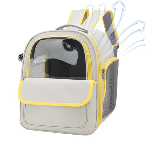 Katzentrage-Rucksack | Katzenrucksack Reisetasche | Belüfteter Katzenrucksack | Bequeme Und Belüftete Tragetasche Für Kleine Und Mittelgroße Katzen, Welpen, Hunde, Reisen, Wandern, Spazierengehen, Cam von Nkmujil