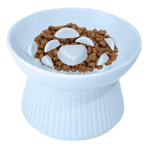 Keramik-Futternapf für Katzen | Keramik-Katzennapf-Set | Erhöhter Futterspender für Katzen | Erhöhte Futternäpfe für Haustiere, rutschfeste Schüssel, verhindern Erbrechen und reduzieren die Nackenbela Keramik-Futternapf für Katzen | Keramik-Katzennapf-Set | Erhöhter Futterspender für Katzen | Erhöhte Futternäpfe für Haustiere, rutschfeste Schüssel, verhindern Erbrechen und reduzieren die Nackenbela von Nkmujil