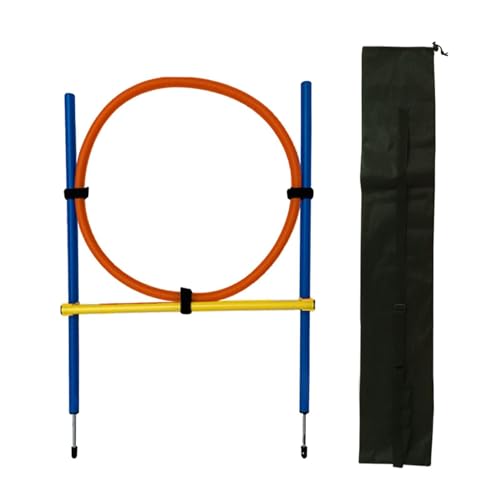 Nkmujil Agility-Training, Outdoor-Hundetraining mit Aufbewahrungstasche, tragbarer Ring, interaktiver Springreifen, Hürdenkurs für Hundetraining, Hinderniskurs, Hinterhof von Nkmujil