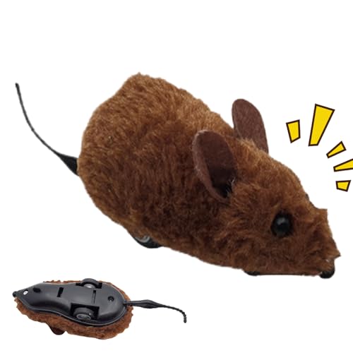 Nkmujil Elektrische Mäuse Katzen Spielzeug | Indoor Kätzchen Pieps Automatisch Interaktiv,Fernsteuerung Bewegliche Katzenmäuse Mit Quietschgeräusch Für Bewegung Und Gegen von Nkmujil