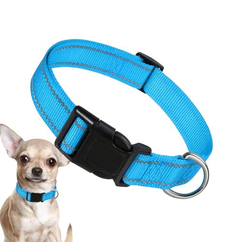 Nylon Hundehalsband | Reflektierendes Haustier Halsband - Nylon Hundehalsband, Hund Komfort Halsband Atmungsaktiv, Bequem für Große Katze, Kleine Hunde Nylon Hundehalsband | Reflektierendes Haustier Halsband - Nylon Hundehalsband, Hund Komfort Halsband Atmungsaktiv, Bequem für Große Katze, Kleine Hunde von Nkmujil