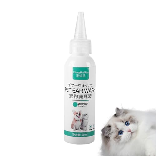 Ohrenreinigungstropfen für Haustiere, 50 ml Hundeohrenreiniger, effektive Desodorierung, kontrolliert Geruch, beruhigt Juckreiz, reinigt Schmutz und Ablagerungen Ohrenreinigungstropfen für Haustiere, 50 ml Hundeohrenreiniger, effektive Desodorierung, kontrolliert Geruch, beruhigt Juckreiz, reinigt Schmutz und Ablagerungen von Nkmujil