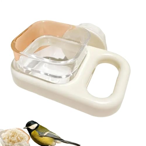 Parakeet Food Dish, Feeding Cups, Clamp Chinchilla with Accessories, Watering Supplies Bird Water Bowls for Conures, African Greys, Small Pets, Secure Cage, 3.39x2.87x1.73 Inches von Nkmujil