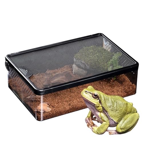 Reptilien-Futterbox | Belüfteter Schlüpfbehälter | Transparentes Reptilien-Terrarium | Atmungsaktiver Reptilienkäfig, Anti-Flucht-Reptilienbox, Luftdichtes Reptilienhaus, Futterbox Käfer Reptilien-Futterbox | Belüfteter Schlüpfbehälter | Transparentes Reptilien-Terrarium | Atmungsaktiver Reptilienkäfig, Anti-Flucht-Reptilienbox, Luftdichtes Reptilienhaus, Futterbox Käfer von Nkmujil