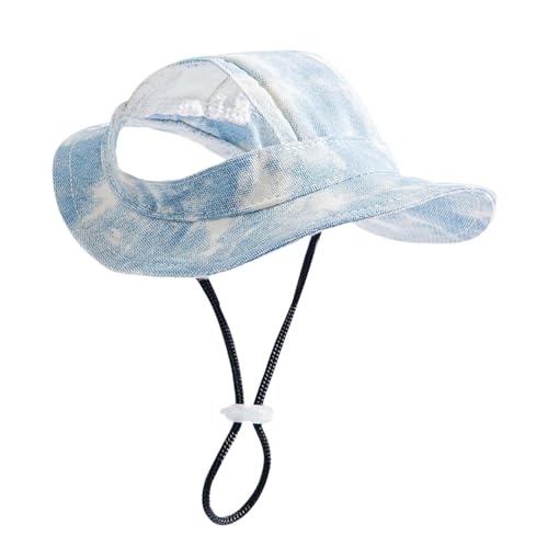 Sun Hat with Ear Holes, Mesh Porous Outdoor Visor, Adjustable Chin Strap, Round Brim Princess Style Hat for Small & Medium Dogs, Cats, and Kittens Sun Hat with Ear Holes, Mesh Porous Outdoor Visor, Adjustable Chin Strap, Round Brim Princess Style Hat for Small & Medium Dogs, Cats, and Kittens von Nkmujil