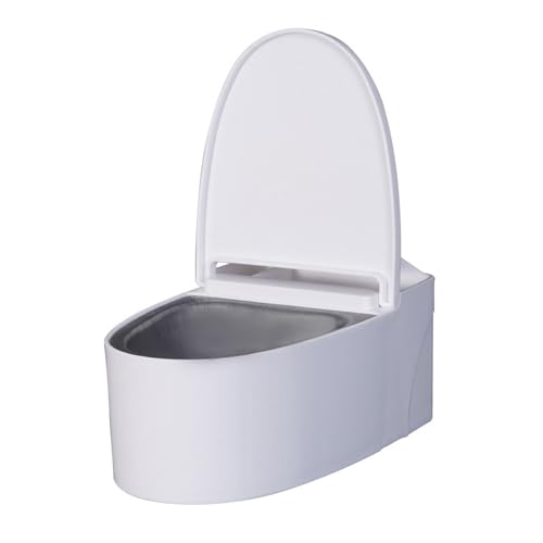 Toilet Pet Bird, Wall Toilet-Shaped Birds Potty Training Tool, Adhesive Mount Feeder Small Medium Breeds, Creative Bathroom Style for Lovebirds, Indoor Cage Use,13.4x8.7x5.5cm von Nkmujil