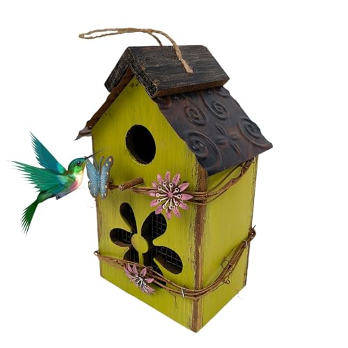Vogelhäuser aus für draußen – niedliche hängende Vogelhäuser aus für den Außenbereich, dekorative Gartendekoration, schützender multifunktionaler Vogelkäfig für den Außenbereich, Terrasse, von Nkmujil