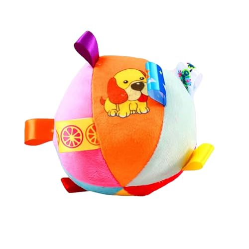 Welpen-Zahnspielzeug-Ball – Plüschball, Stimm-Beißspielzeug mit Glocke, weiches Trainingsspielzeug, Klangspielzeug, Trainingszubehör für kleine, mittelgroße und große Hunde Welpen-Zahnspielzeug-Ball – Plüschball, Stimm-Beißspielzeug mit Glocke, weiches Trainingsspielzeug, Klangspielzeug, Trainingszubehör für kleine, mittelgroße und große Hunde von Nkmujil