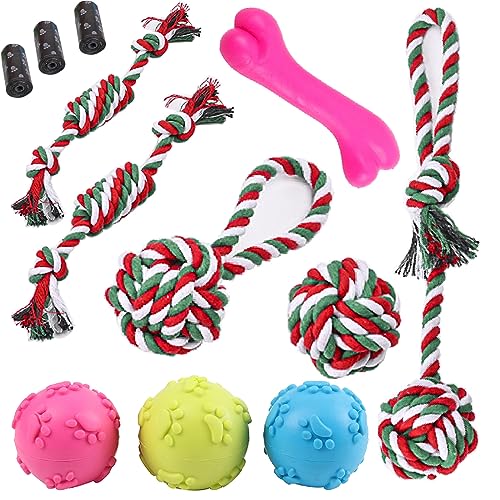 Nlmskzzy Hundespielzeug, Kauspielzeug für Hunde, 20 Stück, für Spaß und Zahnreinigung, Seilspielzeug für mittelgroße bis kleine Hunde (12er-Pack) von Nlmskzzy