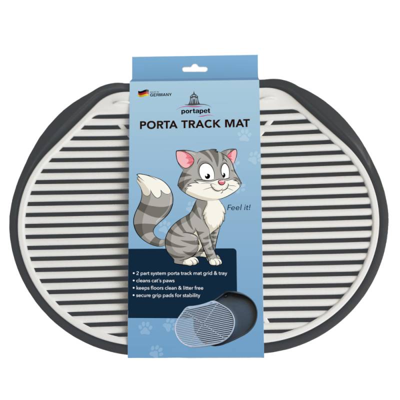 Katzentoilettenvorleger Soft Touch Track Matt - silber von No Brand
