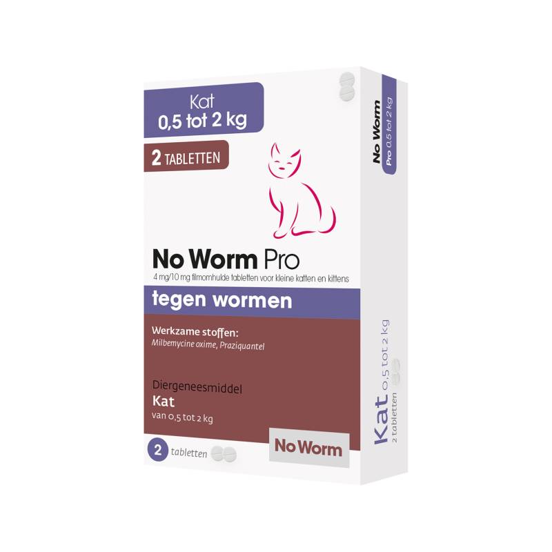 No Worm Pro Kitten und Kleine Katze - 2 Tabletten von No Worm
