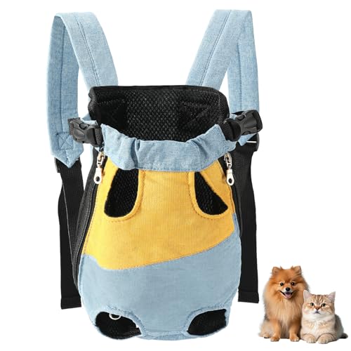 Noafricz Hunderucksack, Verstellbarer Haustier Rucksack, Atmungsaktives Haustier Rucksack, Komfortabel und Sicher Hunderucksack, für Klein Mittler Hunde Katzen Welpen (Tragfähig 2.5-4 kg) von Noafricz