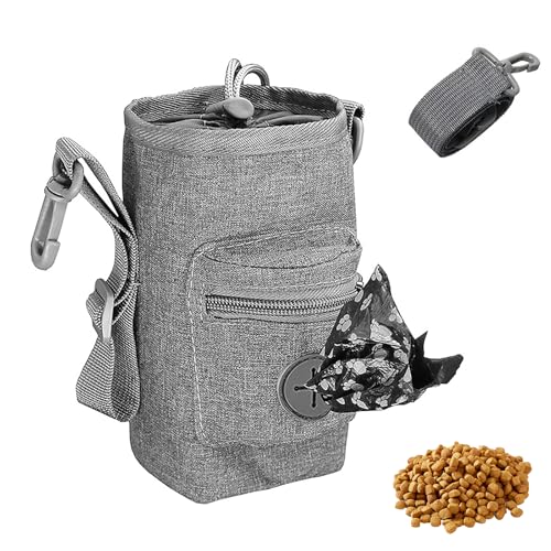 Noafricz Leckerlitasche für Hunde, die Kleine Leckerlitasche mit Kotbeutel -Spender, Grau Futterbeutel für Hundetraining, Robuster Hundeleckerli Tasche, für Gassigehen Hundetraining Noafricz Leckerlitasche für Hunde, die Kleine Leckerlitasche mit Kotbeutel -Spender, Grau Futterbeutel für Hundetraining, Robuster Hundeleckerli Tasche, für Gassigehen Hundetraining von Noafricz