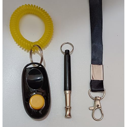 Noaxylic 2 Stück Hundepfeife Rütter Rückruf, Hundepfeife Hochfrequenz Lautlos mit Lanyard, für Hören Sie Auf Zu Bellen und Trainieren Sie Ihren Hund, Hunde Hundeklicker (Schwarz, Weiß) von Noaxylic