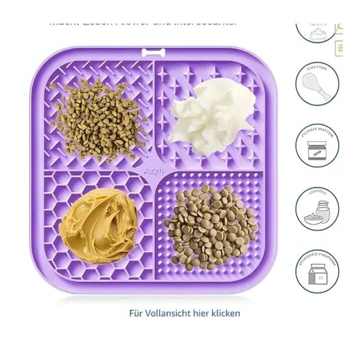 Noaxylic 2 Stück Schleckmatte Hund, Leckmatte Hund mit Silikonspatel, Slow Feeder Hunde Leckmatte für Baden, Schleckmatte Katze, für Hundebaden, Fellpflege, Trainieren, Fellpflege & Klauenpflege von Noaxylic