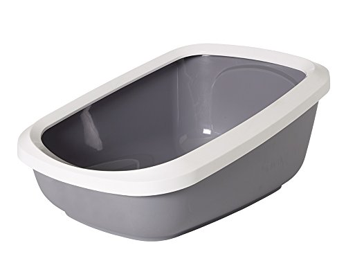 Katzentoilette mit Rand "ASEO JUMBO" grau / weiß 67,5 x 48,5 x 28 cm Katzentoilette mit Rand "ASEO JUMBO" grau / weiß 67,5 x 48,5 x 28 cm von Nobby