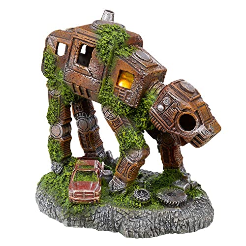 Nobby Aqua Ornaments SCHROTT ROBOTER mit LED, 17,8 x 12 x 18,5 cm, 1 Stück von Nobby