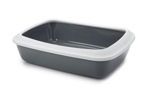Nobby 72110 Katzentoilette mit Rand Isis, 50 x 37 x 14 cm, grau von Nobby