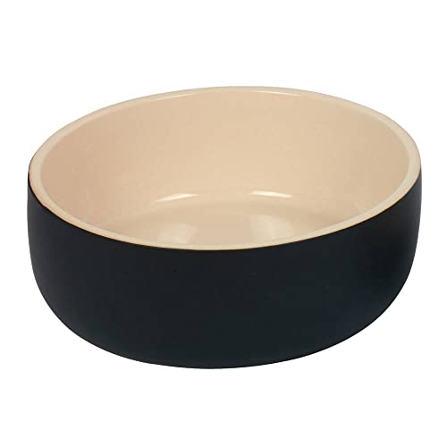 Nobby Keramik Napf Kaunis, schwarz/creme, Ø 24,0 x 8,0 cm, 2,40 l, 1 Stück von Nobby