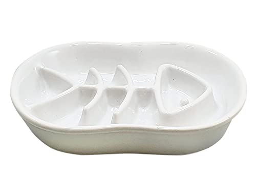 Nobby 82454 Anti-Schling-Napf Fish weiß 22,5 x 17 x 4 cm, 0,5 l von Nobby