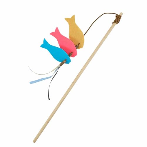 Nobby Angel Fische Filz mit Holz tab: 46 cm, Band mit Spielzeug: 90 cm Nobby Angel Fische Filz mit Holz tab: 46 cm, Band mit Spielzeug: 90 cm von Nobby
