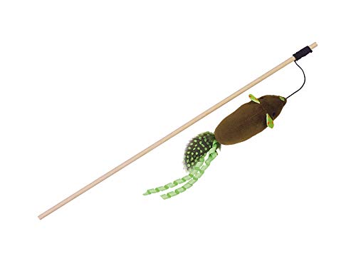 Nobby Angel mit Plüschmaus mit Catnip, grün Stab 40 cm, Band mit Spielzeug 95 cm, 1 Stück Nobby Angel mit Plüschmaus mit Catnip, grün Stab 40 cm, Band mit Spielzeug 95 cm, 1 Stück von Nobby
