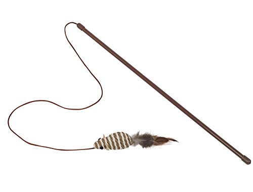 Nobby Angel mit Rasselmaus mit Federn Stab 45 cm; Maus 7 cm von Nobby