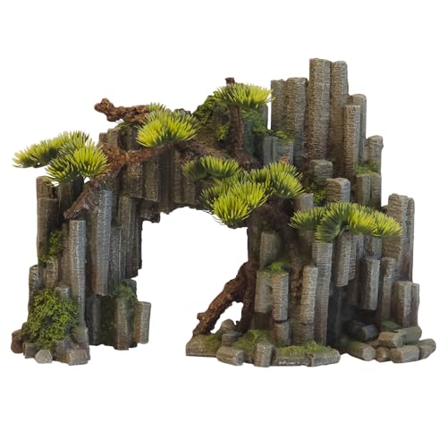 Nobby Aqua Ornaments FELSFORMATION mit Pflanzen 27 x 13,8 x 19 cm von Nobby