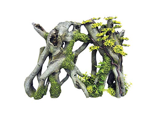 Nobby Aqua Ornaments HOLZ mit Pflanzen, 50,3 x 16,0 x 36,3 cm, 1 Stück von Nobby