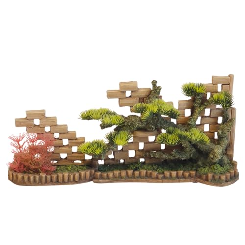 Nobby Aqua Ornaments MAUERRESTE mit Pflanzen 35 x 8 x 15,5 cm von Nobby
