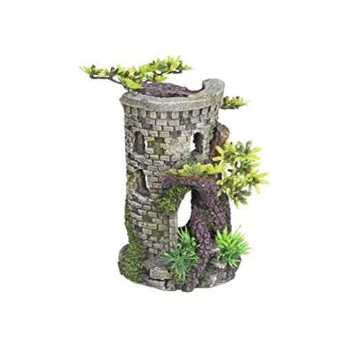 Nobby Aqua Ornaments TURM mit Bonsai, 9 x 10 x 15 cm, 1 Stück von Nobby