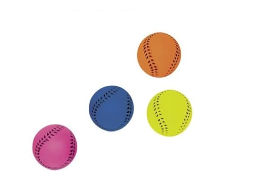 Nobby Ball Fußball-Moosgummi für Hunde NEON farblich 6 cm von Nobby