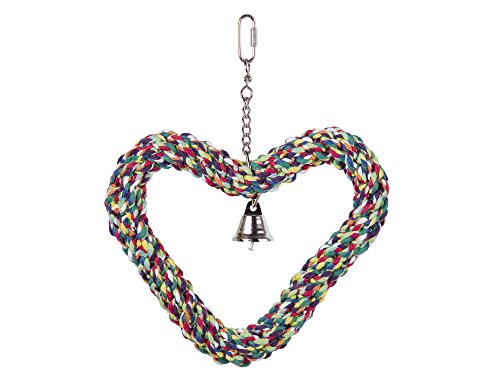 Nobby Cage Toy, Herz Baumwolle flexibel mit Glocke bunt 27 x 21 cm Nobby Cage Toy, Herz Baumwolle flexibel mit Glocke bunt 27 x 21 cm von Nobby