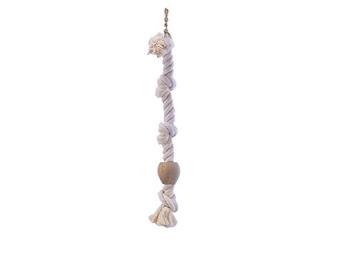 Nobby 31308 Cage Toy, Kletterseil Baumwolle mit Holzklotz weiß L: 67 cm; Ø 25 mm; 3 Knoten Nobby 31308 Cage Toy, Kletterseil Baumwolle mit Holzklotz weiß L: 67 cm; Ø 25 mm; 3 Knoten von Nobby