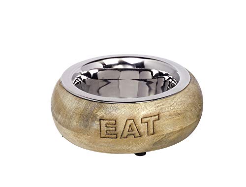 Nobby Edelstahlnapf EAT mit Holzring, 0,37 ltr, 15,3 cm, 1 Stück von Nobby