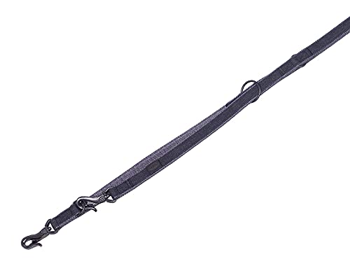 Nobby Führleine Linen Deluxe, schwarz/grau L: 200 cm, B: 16 mm, 1 Stück von Nobby