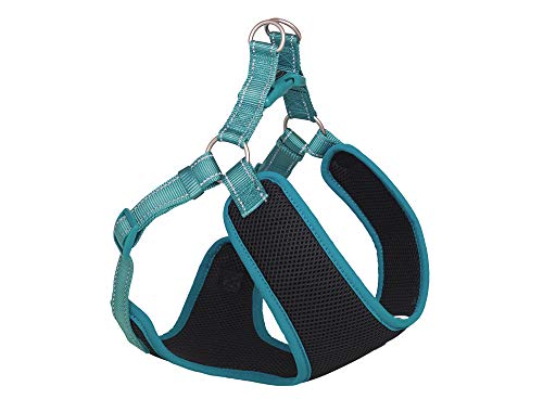 Nobby Geschirr Black Mesh Reflect, türkis L: 28-33 cm + 32 cm, B: 10 mm, 1 Stück von Nobby
