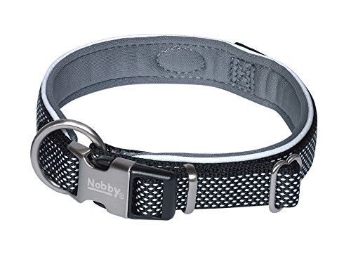 Nobby Halsband Classic Preno Royal, schwarz L: 38-47 cm, B: 20/25 mm, 1 Stück von Nobby